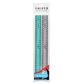 2PK 30CM FLEXIBLE TWIN RULER SET